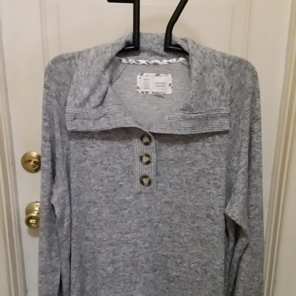 Anthropologie Sweaters - Anthro Saturday Sunday Sz M gray Tunic Style Turtleneck